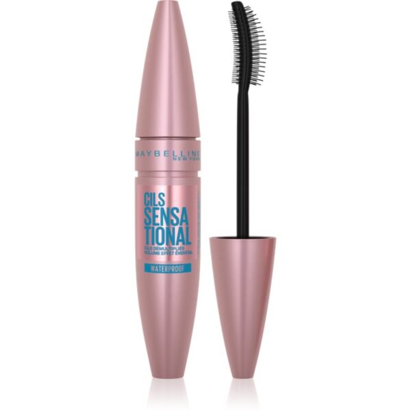 MAYBELLINE NEW YORK Lash Sensational mascara rezistent la apa pentru alungire, rotire si volum culoare Black 9.4 ml
