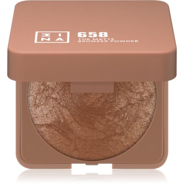 3INA The Bronzer Powder pudra compacta pentru bronzat culoare 658 Matte Sand 7 g-ro