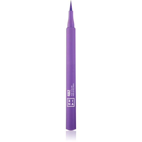 3INA The Color Pen Eyeliner tuș de ochi tip cariocă culoare 482 - Purple 1 ml-Țena