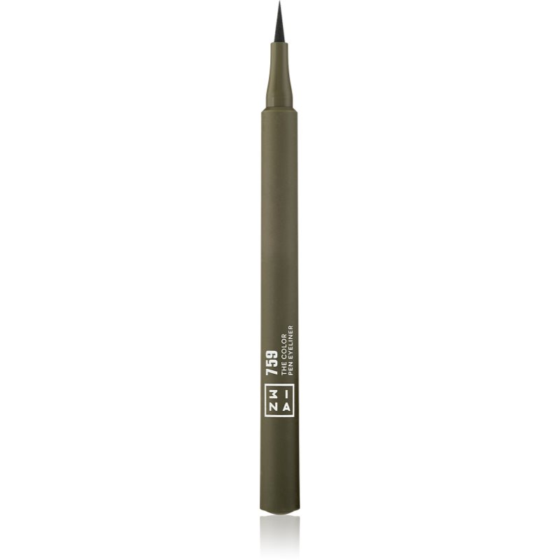 3INA The Color Pen Eyeliner tuș de ochi tip cariocă culoare 759 - Olive green 1 ml-Țena