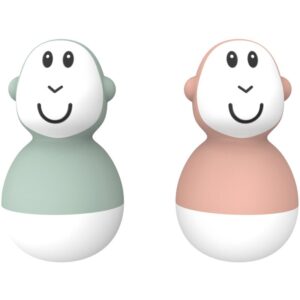 Matchstick Monkey Endless Bathtime Fun Wobblers jucărie pentru apă Mint Green & Dusty Pink 2 buc