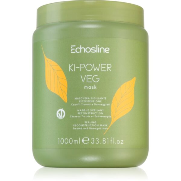 Echosline Ki-Power Veg Mask masca pentru regenerare pentru par deteriorat 1000 ml