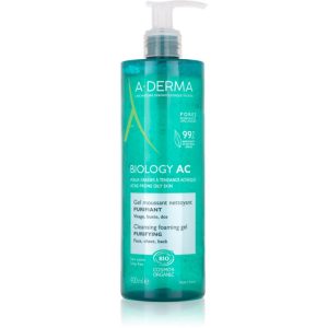 A-Derma Biology AC gel spumant de curatare pentru ten gras și mixt 400 ml-ro