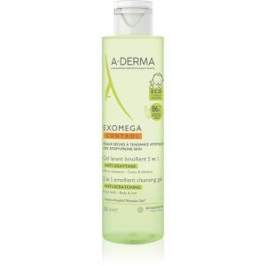 A-Derma Exomega Control 2 in 1 emollient cleansing gel gel de duș pentru piele uscata spre atopica 200 ml-ro