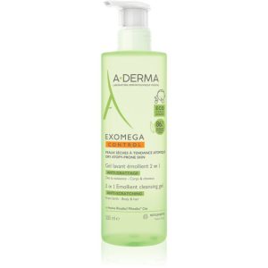 A-Derma Exomega Control 2 in 1 emollient cleansing gel gel de duș pentru piele uscata spre atopica 500 ml-ro