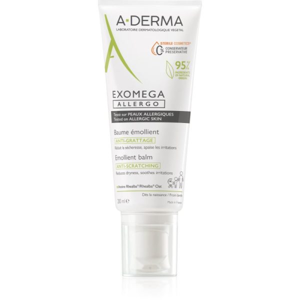 A-Derma Exomega Control Allergo cremă hidratantă pentru întărirea barierei de apărare a epidermei sensibile și atopice 200 ml-Țena