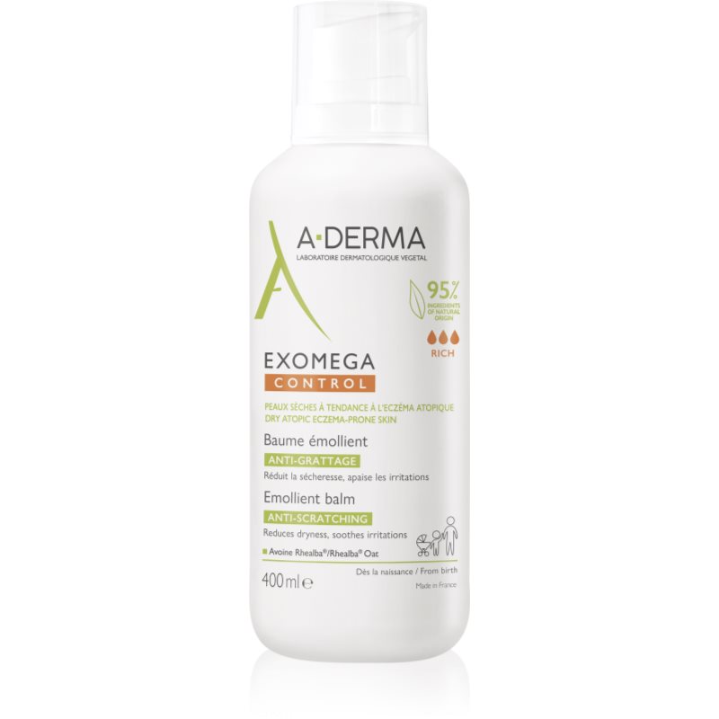A-Derma Exomega Control Emollient Balm balsam pentru ten uscat și sensibil 400 ml-ro