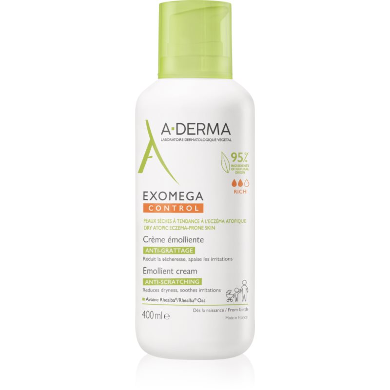 A-Derma Exomega Control Emollient Cream crema de corp pentru piele foarte sensibila sau cu dermatita atopica 400 ml-Țena