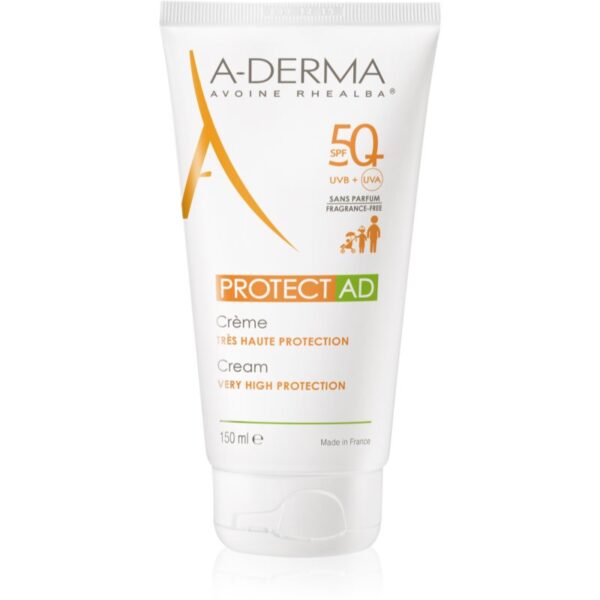 A-Derma Protect AD Cream cremă cu protecție solară pentru piele atopică SPF 50+ 150 ml-Țena