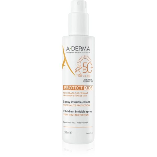 A-Derma Protect Kids Children Invisible Spray spray pentru protecție solară SPF 50+ pentru copii 200 ml-Țena