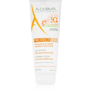 A-Derma Protect Kids Children Lotion Ptrotectie solara pentru copii SPF 50+ 250 ml-Țena