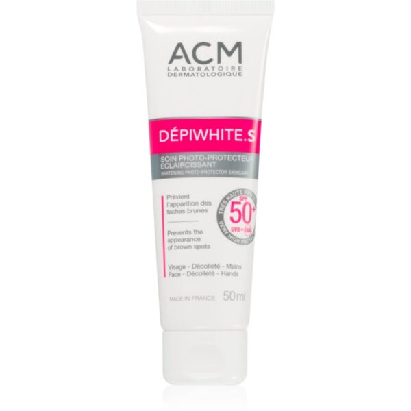 ACM Dépiwhite S cremă protectoare pentru fata si decolteu SPF 50+ 50 ml-Țena