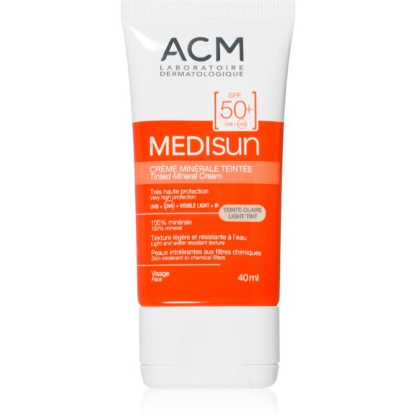 ACM Medisun crema hidratanta cu minerale SPF 50+ culoare Light Tint 40 ml-Țena