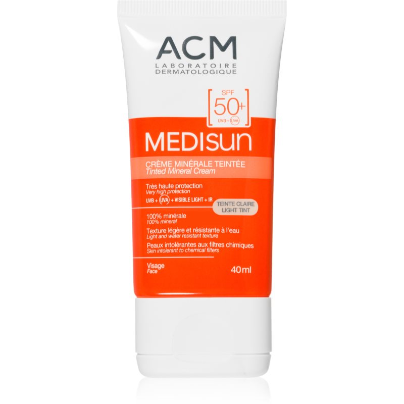 ACM Medisun crema hidratanta cu minerale SPF 50+ culoare Light Tint 40 ml-Țena