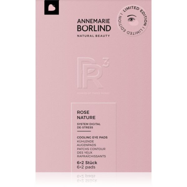 ANNEMARIE BÖRLIND Rose Nature Eyepads Masca pentru ochi pentru reducerea cearcanelor 6x2 buc-Țena