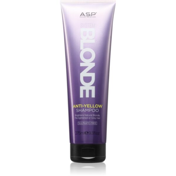 ASP System Blonde Anti-Yellow sampon pentru stralucire pentru părul blond şi gri 275 ml-Țena