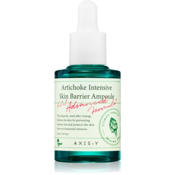 AXIS-Y 6+1+1 Advanced Formula Artichoke Intensive Skin Barrier Ampoule ser regenerant si iluminator pentru a calma si intari pielea sensibila 30 ml-Țena