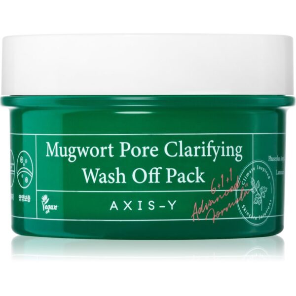 AXIS-Y 6+1+1 Advanced Formula Mugwort Pore Clarifying Wash Off Pack masca pentru curatare profunda cu efect calmant 100 ml-ro