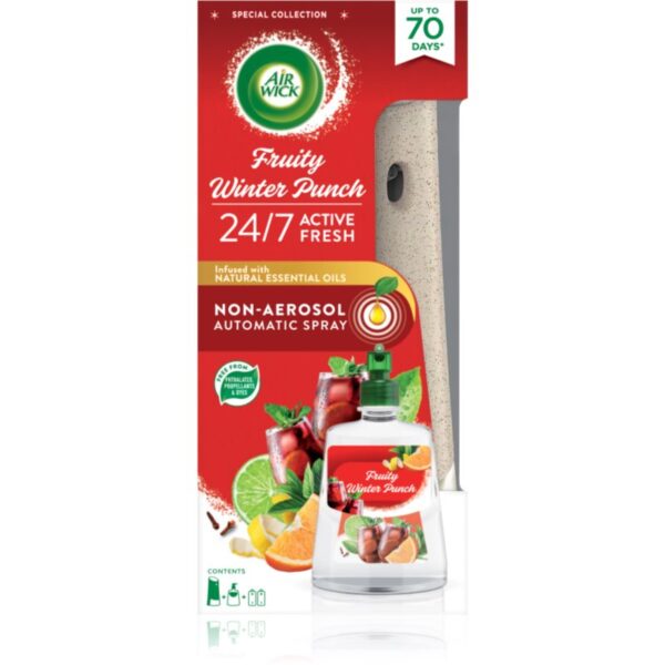 Air Wick Active Fresh Family Winter Punch odorizant de aer automat cu reîncărcare 228 ml-Țena