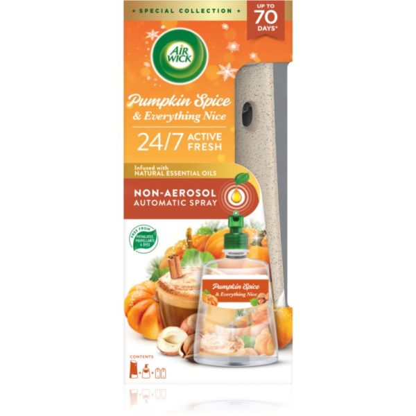 Air Wick Active Fresh Pumpkin Spice & Everything Nice odorizant de aer automat cu reîncărcare 228 ml-ro