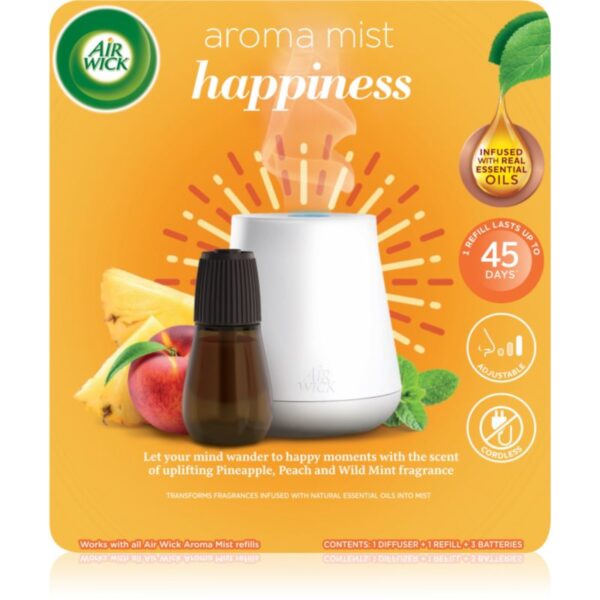 Air Wick Aroma Mist Happiness aroma difuzor cu rezervã + baterie 20 ml-Țena