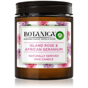 Air Wick Botanica Island Rose & African Geranium lumânare parfumată  cu aromă de trandafiri 205 g-Țena