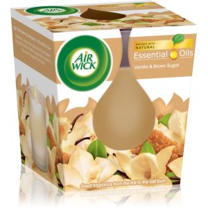 Air Wick Essential Oil Vanilla & Brown Sugar lumânare parfumată 105 g-Țena