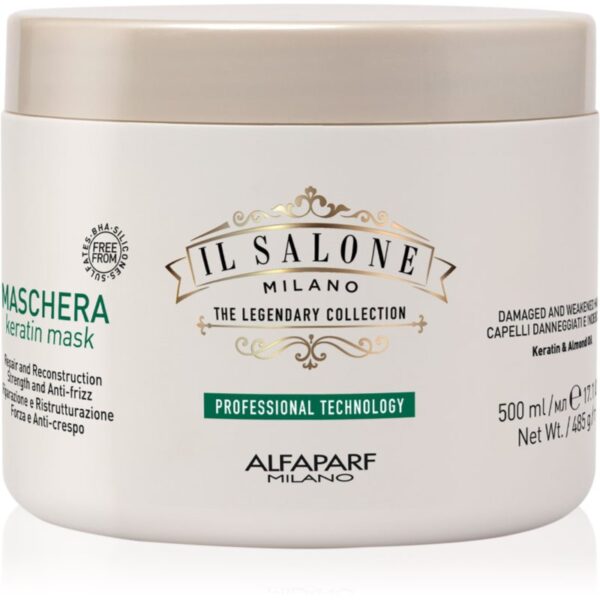 Alfaparf Milano Il Salone Milano Keratin mască regeneratoare pentru părul deteriorat 500 ml-ro
