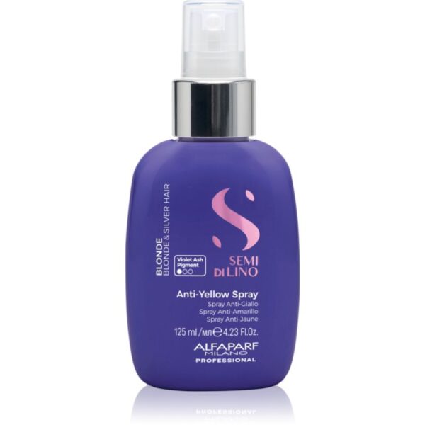 Alfaparf Milano Semi di Lino Blonde spray contra tonurilor galbene pentru parul blond cu suvite 125 ml-Țena