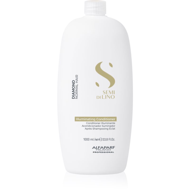 Alfaparf Milano Semi di Lino Diamond Illuminating balsam pentru păr ușor de pieptănat cu efect iluminator 1000 ml-ro