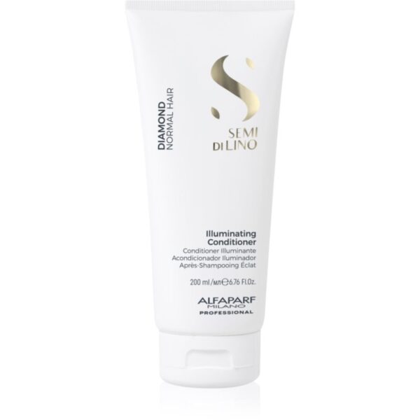 Alfaparf Milano Semi di Lino Diamond Illuminating balsam pentru păr ușor de pieptănat cu efect iluminator 200 ml-ro