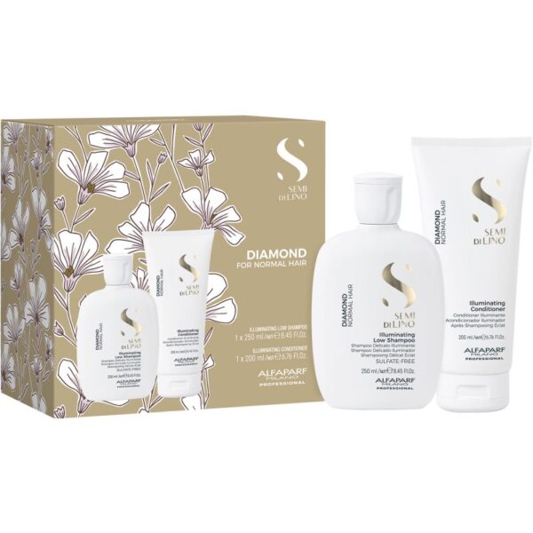 Alfaparf Milano Semi di Lino Diamond Kit set pentru un par stralucitor si catifelat-Țena