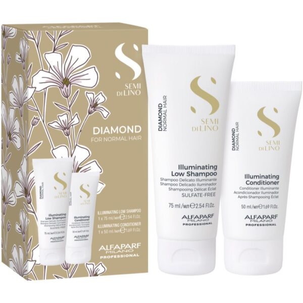 Alfaparf Milano Semi di Lino Diamond Minisize Kit Set de călătorii pentru o stralucire puternica-ro