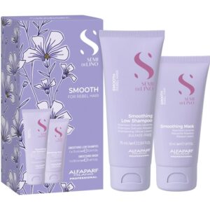 Alfaparf Milano Semi di Lino Smooth Minisize Kit Set de călătorii pentru par indisciplinat-ro