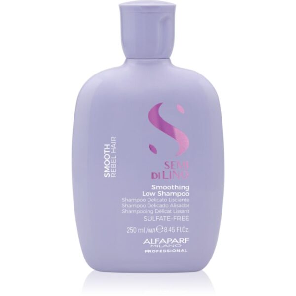 Alfaparf Milano Semi di Lino Smooth sampon pentru indreptarea parului pentru par indisciplinat 250 ml-Țena