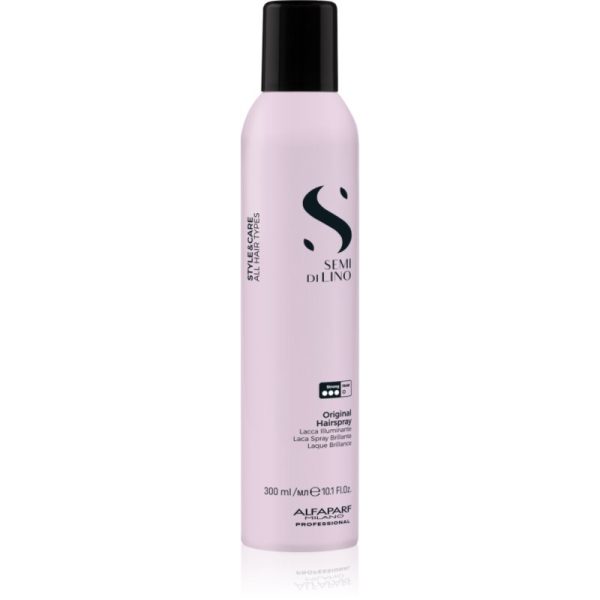Alfaparf Milano Semi di Lino Style&Care Original Hairspray fixativ puternic pentru stralucire pentru toate tipurile de par 300 ml-ro