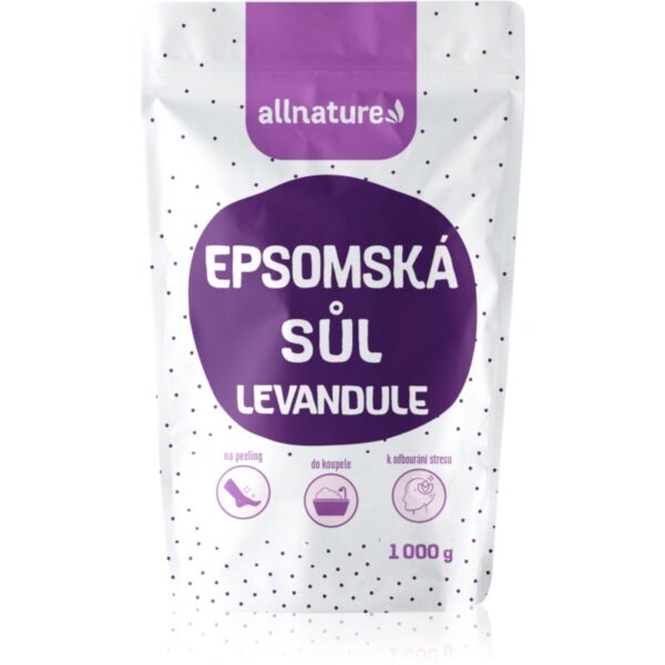 Allnature Epsom salt Lavender saruri de baie 1000 g-Țena