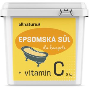 Allnature Epsom salt + vitamín C saruri de baie cu vitamina C 5000 g-Țena
