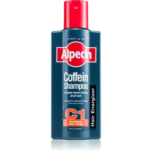Alpecin Hair Energizer Coffein Shampoo C1 sampon pe baza de cofeina pentru barbati pentru stimularea creșterii părului 375 ml-Țena