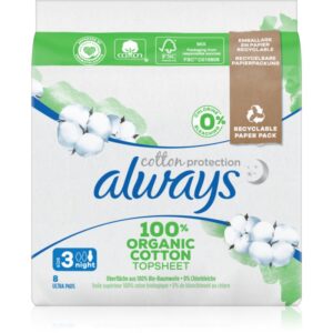 Always Cotton Protection Night absorbante fara parfum 8 buc-ro