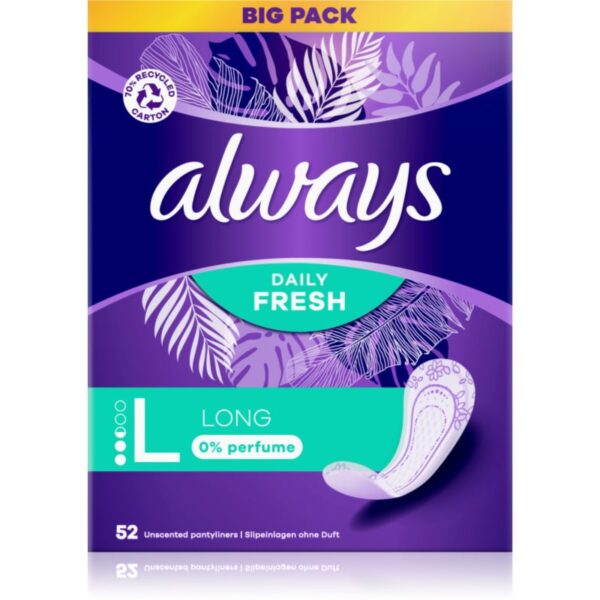 Always Daily Fresh Long absorbante fara parfum 52 buc-Țena