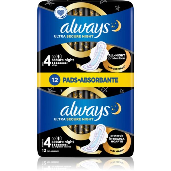 Always Ultra Secure Night absorbante 12 buc-Țena