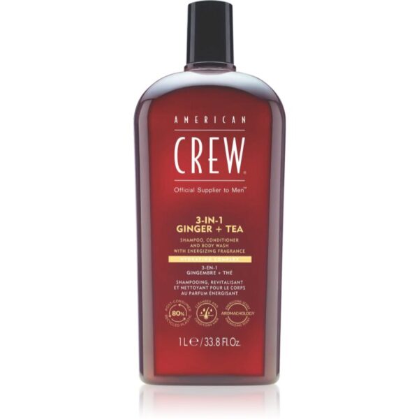 American Crew 3 in 1 Ginger + Tea șampon