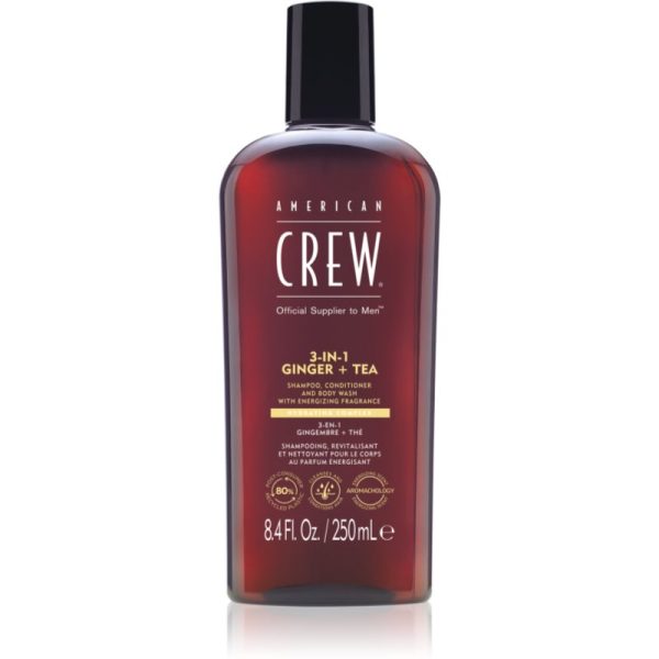 American Crew 3 in 1 Ginger + Tea șampon
