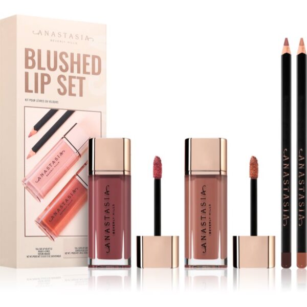 Anastasia Beverly Hills Blushed Lip Set set cadou de buze-Țena