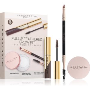 Anastasia Beverly Hills Full & Feathered Brow Kit Mini kit pentru sprâncene culoare Medium Brown-Țena