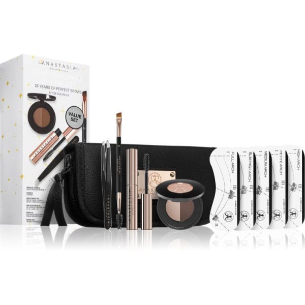 Anastasia Beverly Hills OG Brow Kit set cadou culoare Dark Brown-ro