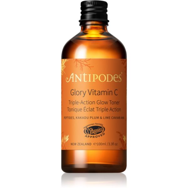 Antipodes Glory Vitamin C Triple-Action Glow Toner solutie tonica cu efect de iluminare pentru uniformizarea nuantei tenului 100 ml-ro