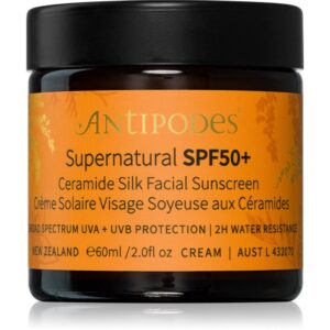 Antipodes Supernatural SPF50+ Ceramide Silk Facial Sunscreen crema protectoare pentru fata cu ceramide SPF 50+ 60 ml-ro