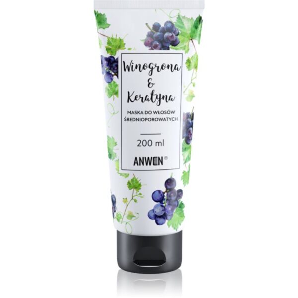 Anwen Grapes & Keratin masca pentru regenerare pentru păr Medium Porosity 200 ml-Țena